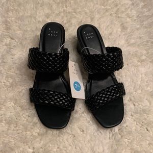 NWOT A New Day black high heel sandals